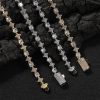 Fashion 6mm Star Zircon Tennis Chain Necklace For Men