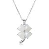 Lucky Four-leaf Clover Necklace Female S925 Sterling Silver Hetian Jade