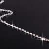 4 Pieces Rhinestones Necklace Set With Earrings Ring And Bracelet Fashion Jewelry For Women