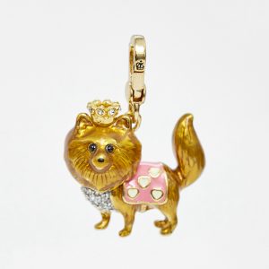 Fashion Enamel Glaze Three-dimensional Crown Schnauzer Lion Puppy Pendant