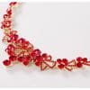 Bridal jewelry, red necklace, earrings, three sets of toast, clothing accessories wholesale