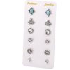Explosion models retro turquoise shells a variety of 6 pairs of earrings set combination earrings jewelry women's