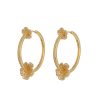 Heavy Industry Circle Colorful Flower Micro-inlaid Ear Ring