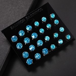 Fashion And Popular Crystal Zircon Stud Earrings Set