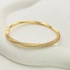 Affordable Luxury Fashion Half Circle Full Diamond Mobius Bracelet