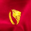 Alluvial Gold Girls Open Diamond Flower Ring