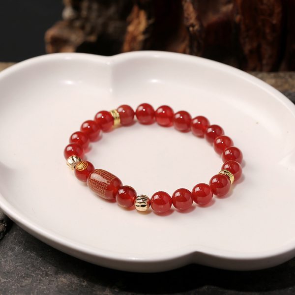 Red Agate Guanyin Bracelet Edge Rosary