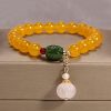 Yellow Agate Crystal Bracelet Female Gold Silk