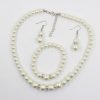 Fast sell hot bridal decorations, wedding jewelry set, pearl necklace, earring, bracelet wholesale
