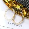 European and American Exaggerated Full Diamond Geometric Circle Earrings