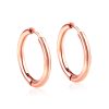 Simple fashion circle stainless steel earrings