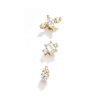 New S925 Sterling Silver Geometric Diamond Stud Earrings Set
