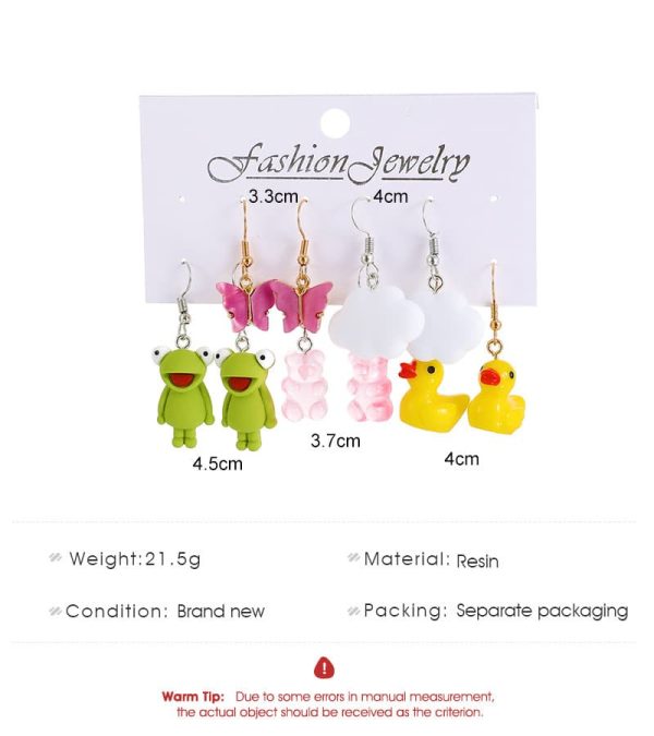 Acrylic Earring Set Fashion Cartoon Butterfly