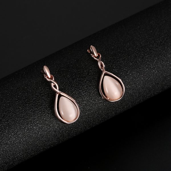 European and American foreign trade popular jewelry diamond gemstone necklace earrings set