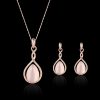 European and American foreign trade popular jewelry diamond gemstone necklace earrings set