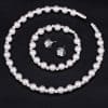 Bridal bridal accessories 8MM handmade pearls, Rhinestone necklaces, necklaces, bracelets, earrings, three sets of suits