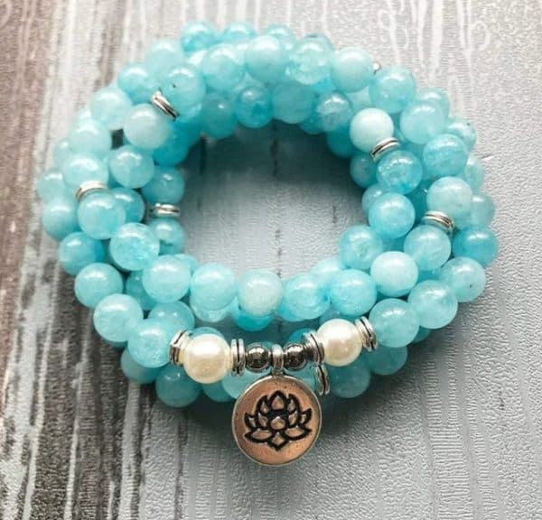 8mm frosted Amazon Stone Bracelet