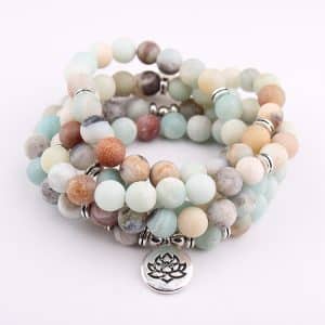 8mm frosted Amazon Stone Bracelet