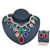 Fast Selling Explosion, Middle East, Europe And America, Colorful Exaggerated Bride Necklace, Earring Set, Cross Border High Quality Goods Supply
