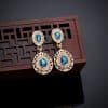 Crystal Drop Earrings Necklace Set Dress Acessories