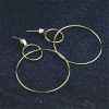 Simple size circle combination geometric earrings