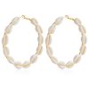 Women's Exaggerated Geometric Big Circle Shell Earrings