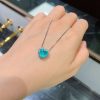 Imitation Paraiba Jewelry Set Heart Shape
