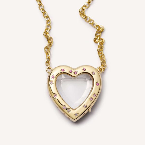 European And American Retro Personalized Glass Box Necklace