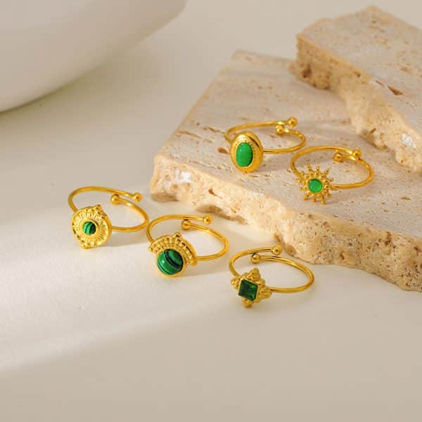 Fashion Natural Stone Turquoise Ring