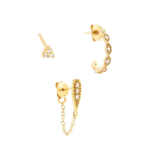 41bd368e-7d64-4d75-a3ef-845ba7c7cbc4.jpg Women's Fashion Simple Diamond-set Brass Stacking Earrings Set