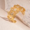Women's Simple Titanium Steel Butterfly Open-end Bracelet