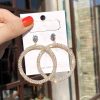 Female Flash Large Circle Earrings