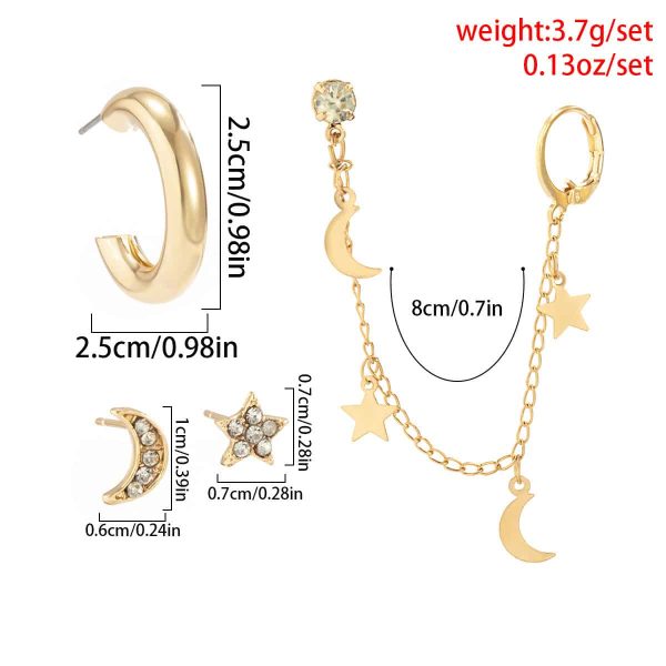 Xingyue Tassel Set Earrings Female Geometric Personality