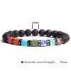 Natural Stone Bead Bracelet Men's Square Emperor Stone Charm Bracelet