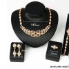 Exaggerated Set Of 4-piece Jewelry Necklace And Earrings