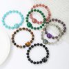 Natural Stone Cat Head Bracelet Gray Moonlight