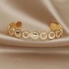 Adjustable Opening Bracelet Love Heart White Shell