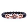 Crown volcanic stone bracelet