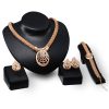 Diamond-studded Spider Mask Necklace Earrings Jewelry Four-piece Set