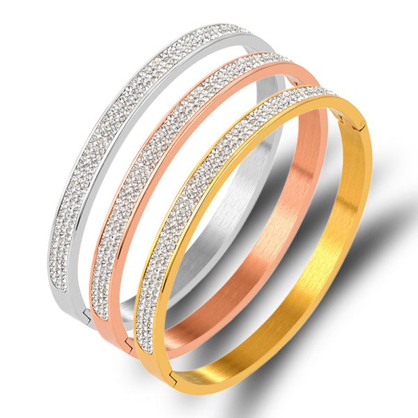 European And American Fashion Stainless Steel Full Brick Buckle Bracelet