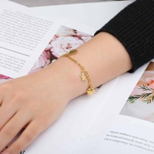 Shell Charm Star INSPIRA Sun Stainless Steel Bracelet