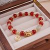 Niche Girlfriends Ice Crack Floral Glazed Bracelet