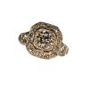 Gorgeous Square Spot Drill Platinum-plated Ring