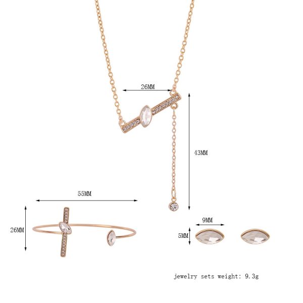 Art Series Jewelry Necklace Earrings Bracelet Set
