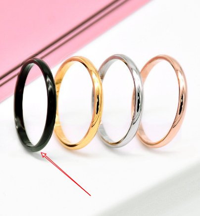 Couple Ultra-fine Glossy Titanium Steel Female Ring