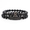 Natural Frosted Stone Bracelet Ethnic Style Hao Stone Crown Bracelet