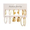 43213542-8083-456f-968a-cb0a3e373541.jpg European And American Style Metal Ear Ring Square Retro Set 6-piece Set