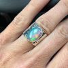 Alloy Inlaid Luminous Stone Jewelry Ring For Women
