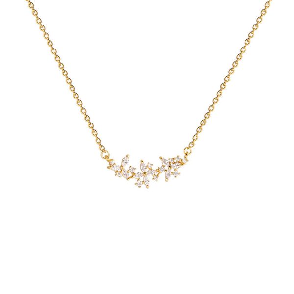 Simple Exquisite Petal Zircon Women's Necklace