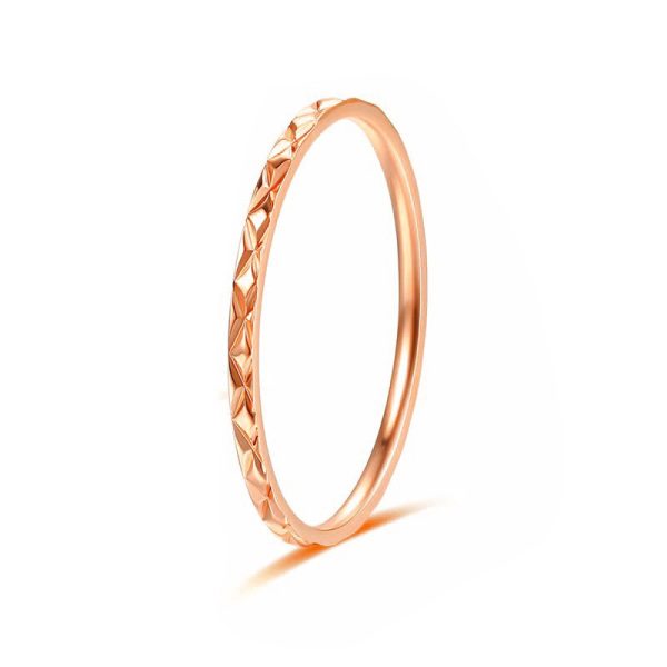 Korean Style Titanium Steel Simple Couple Ring